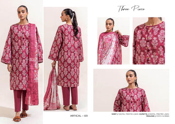 Beecthtree 3 PCS Unstitched Suit