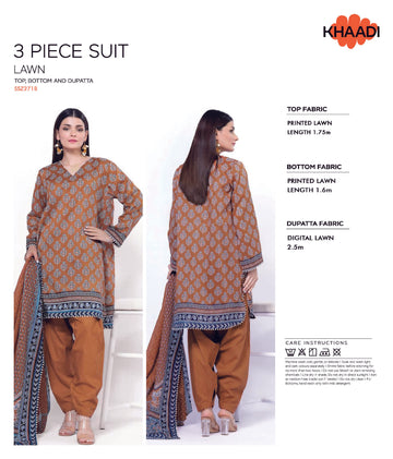 Khaadi Digital 3 PCS Unstitched Suit