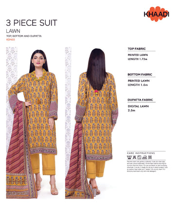 Khaadi Digital 3 PCS Unstitched Suit