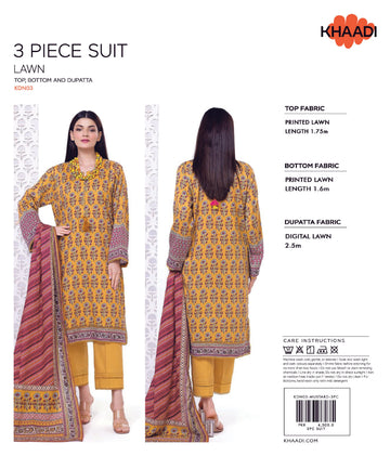 Khaadi Digital 3 PCS Unstitched Suit