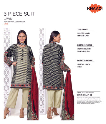 Khaadi Digital 3 PCS Unstitched Suit