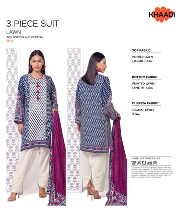 Khaadi Digital 3 PCS Unstitched Suit