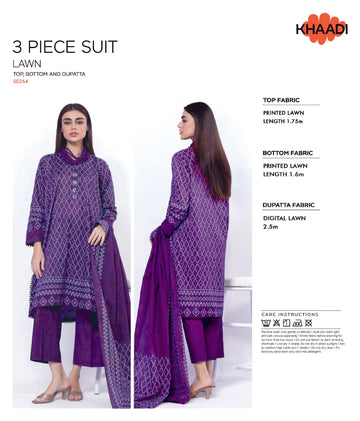 Khaadi Digital 3 PCS Unstitched Suit