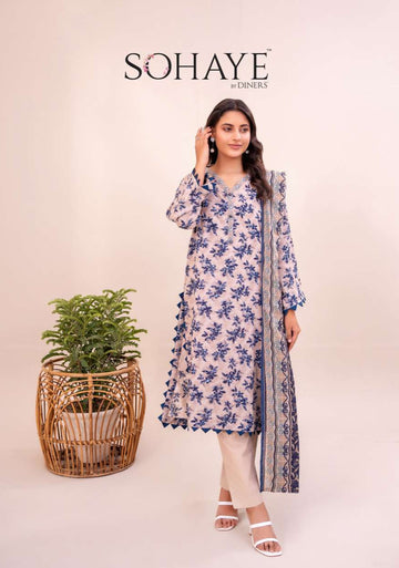 SOHAYE 3 PCS Unstitched Suit