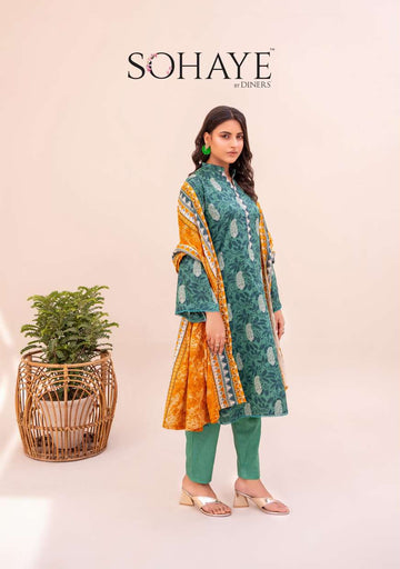 SOHAYE 3 PCS Unstitched Suit