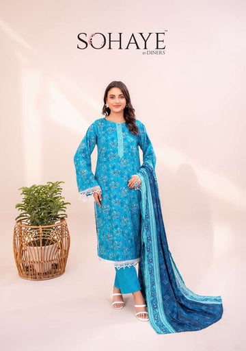 SOHAYE 3 PCS Unstitched Suit