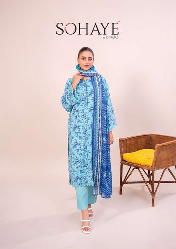 SOHAYE 3 PCS Unstitched Suit