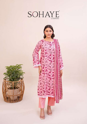 SOHAYE 3 PCS Unstitched Suit