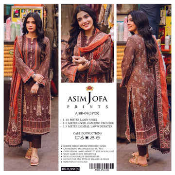 Asim Jofa 3 PCS Unstitched Suit