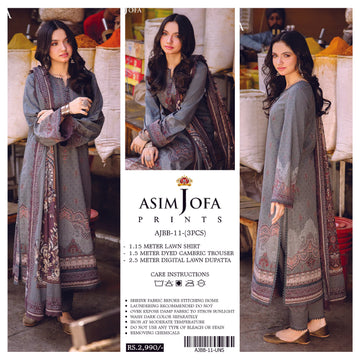 Asim Jofa 3 PCS Unstitched Suit