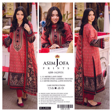 Asim Jofa 3 PCS Unstitched Suit