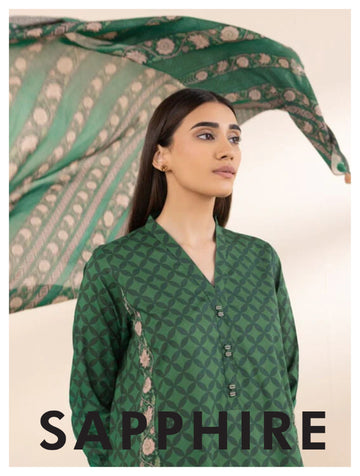 Sapphire 3 PCS Unstitched Suit