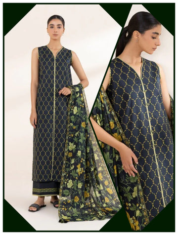Sapphire 3 PCS Unstitched Suit