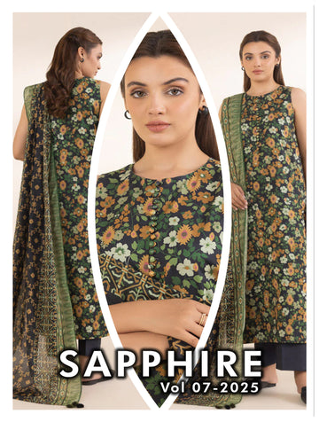 Sapphire 3 PCS Unstitched Suit