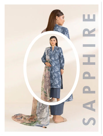 Sapphire 3 PCS Unstitched Suit