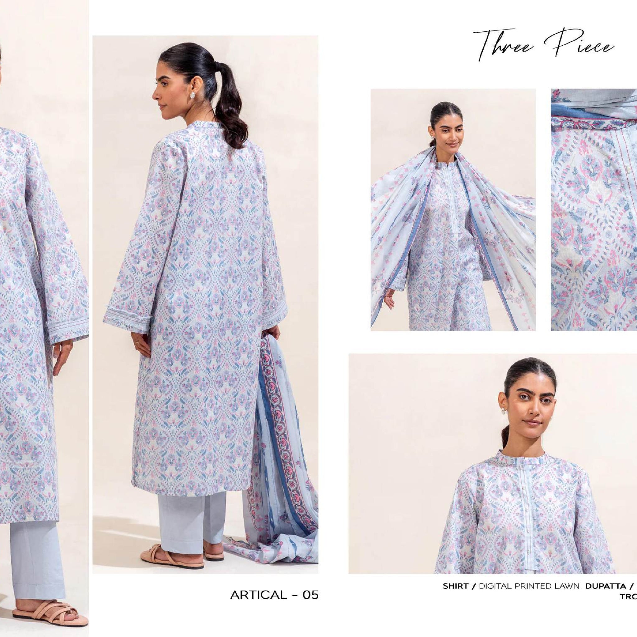 Beecthtree 3 PCS Unstitched Suit