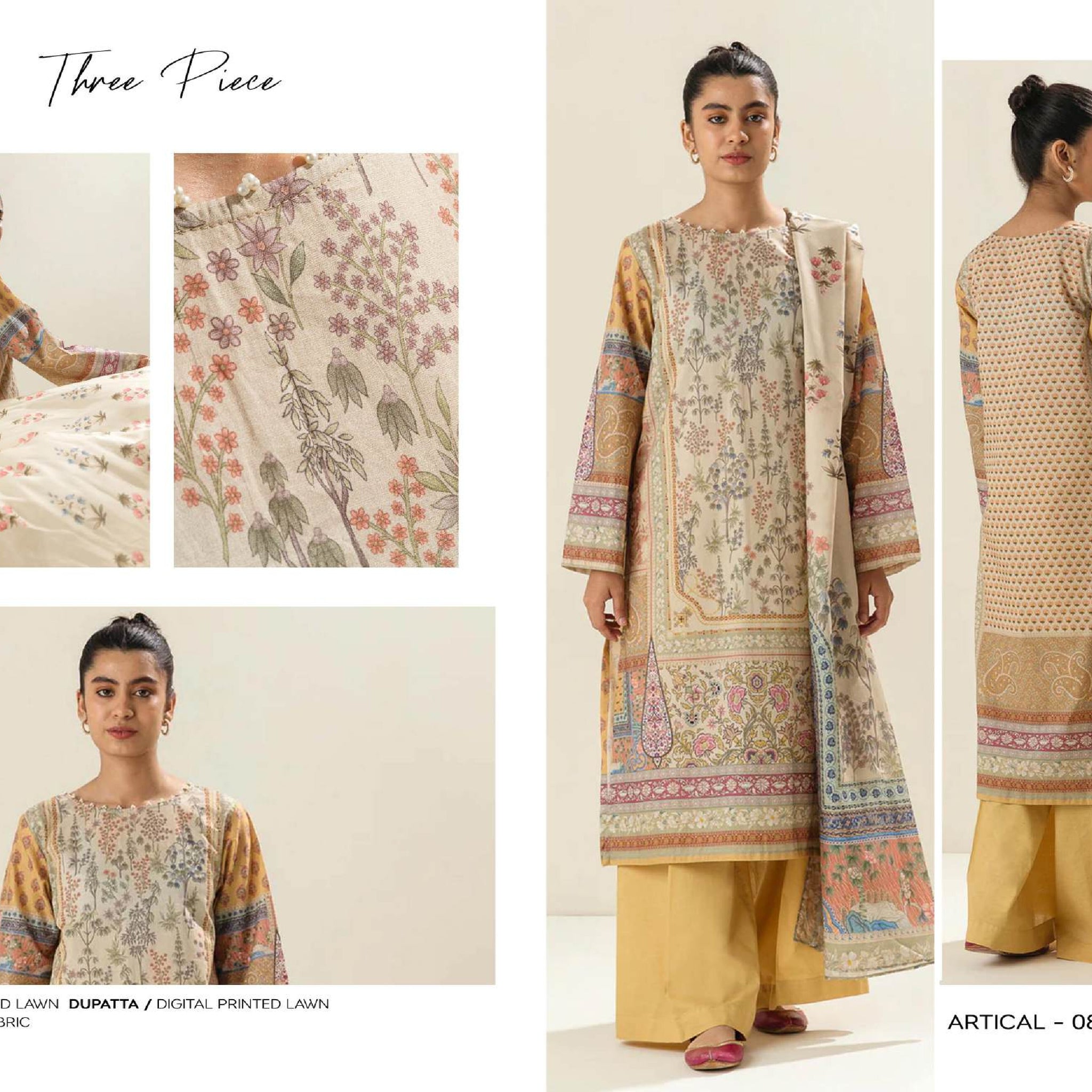 Beecthtree 3 PCS Unstitched Suit
