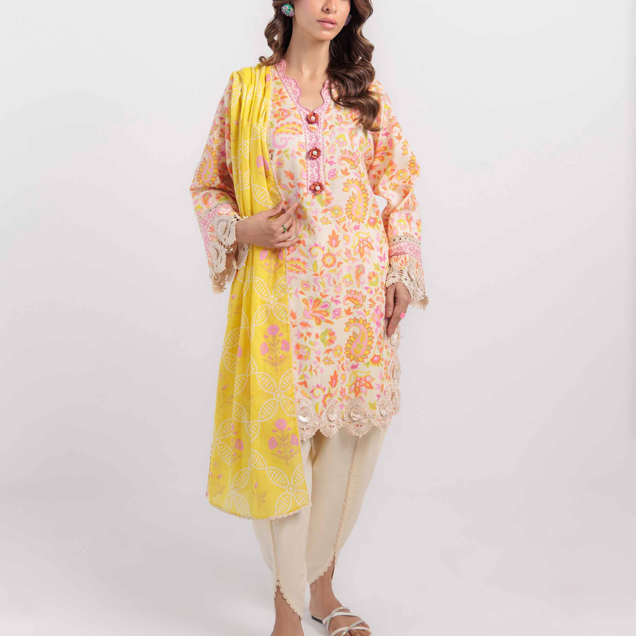 Bonanza-Satrangi 3 PCS Unstitched Suit