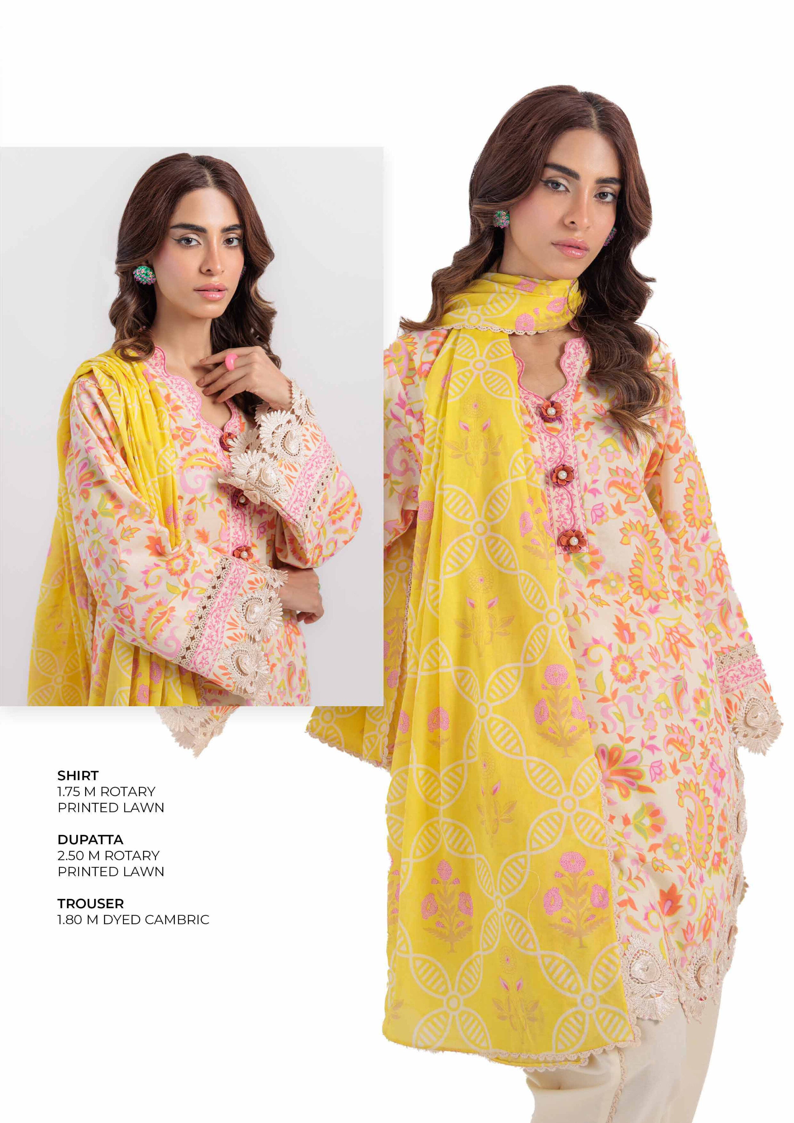 Bonanza-Satrangi 3 PCS Unstitched Suit