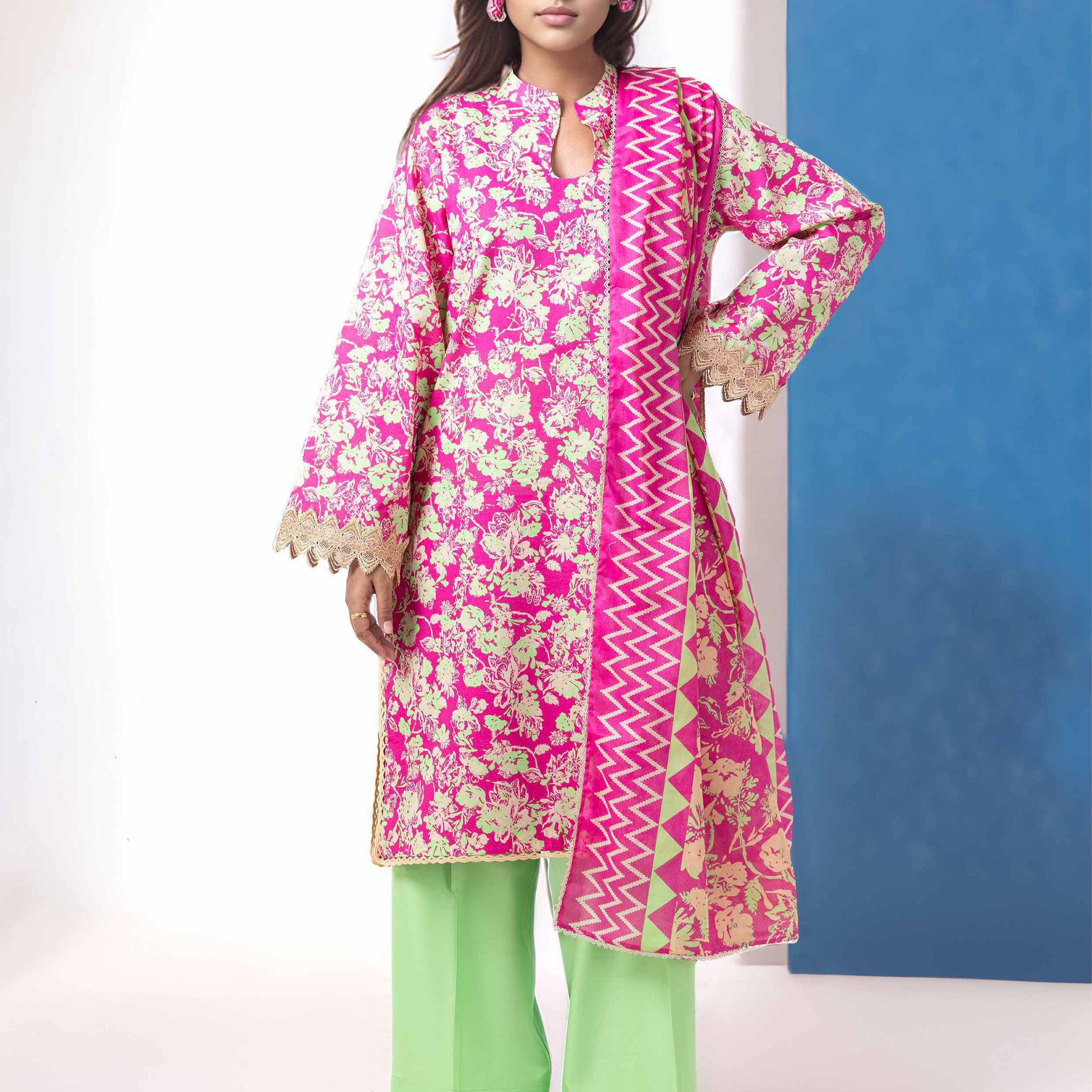 Bonanza-Satrangi 3 PCS Unstitched Suit