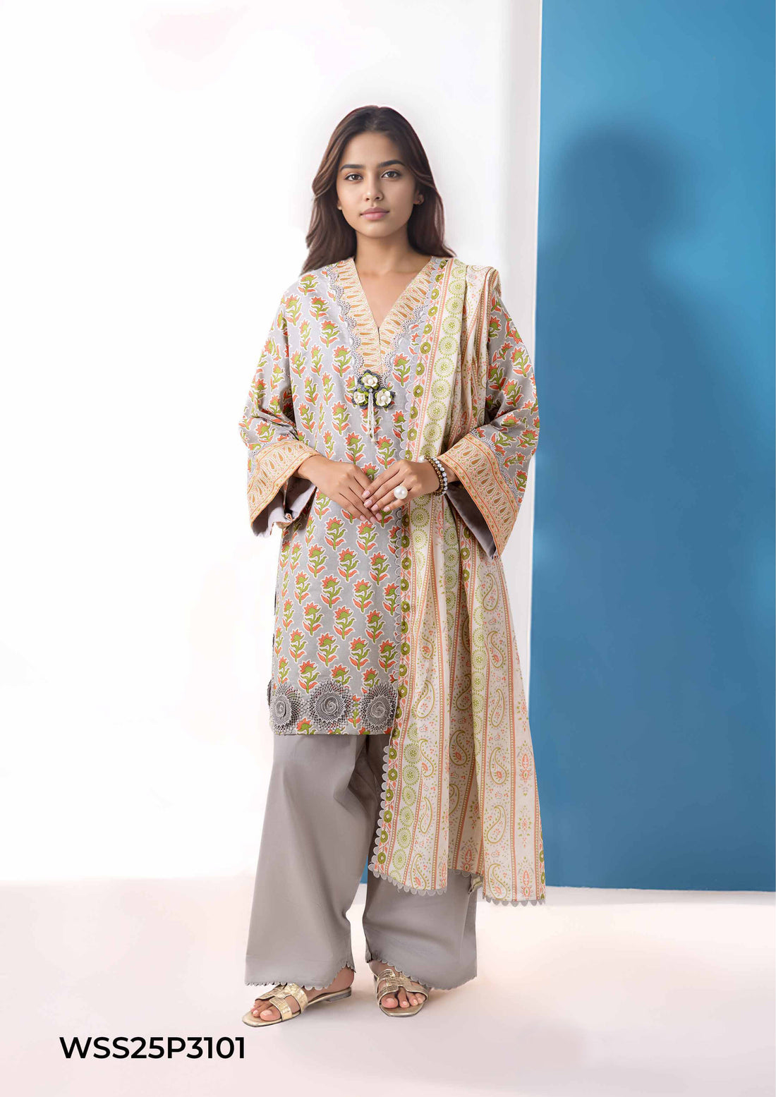 Bonanza-Satrangi 3 PCS Unstitched Suit