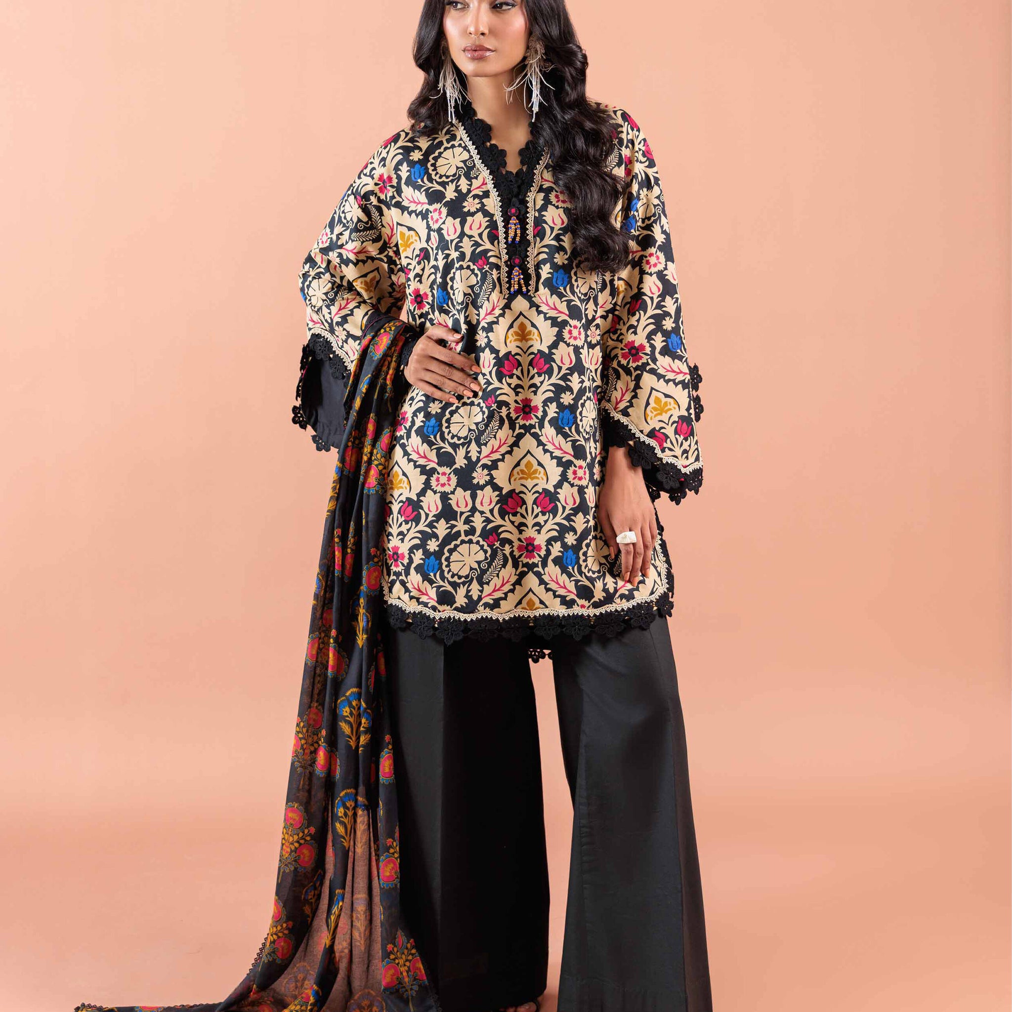 Bonanza-Satrangi 3 PCS Unstitched Suit