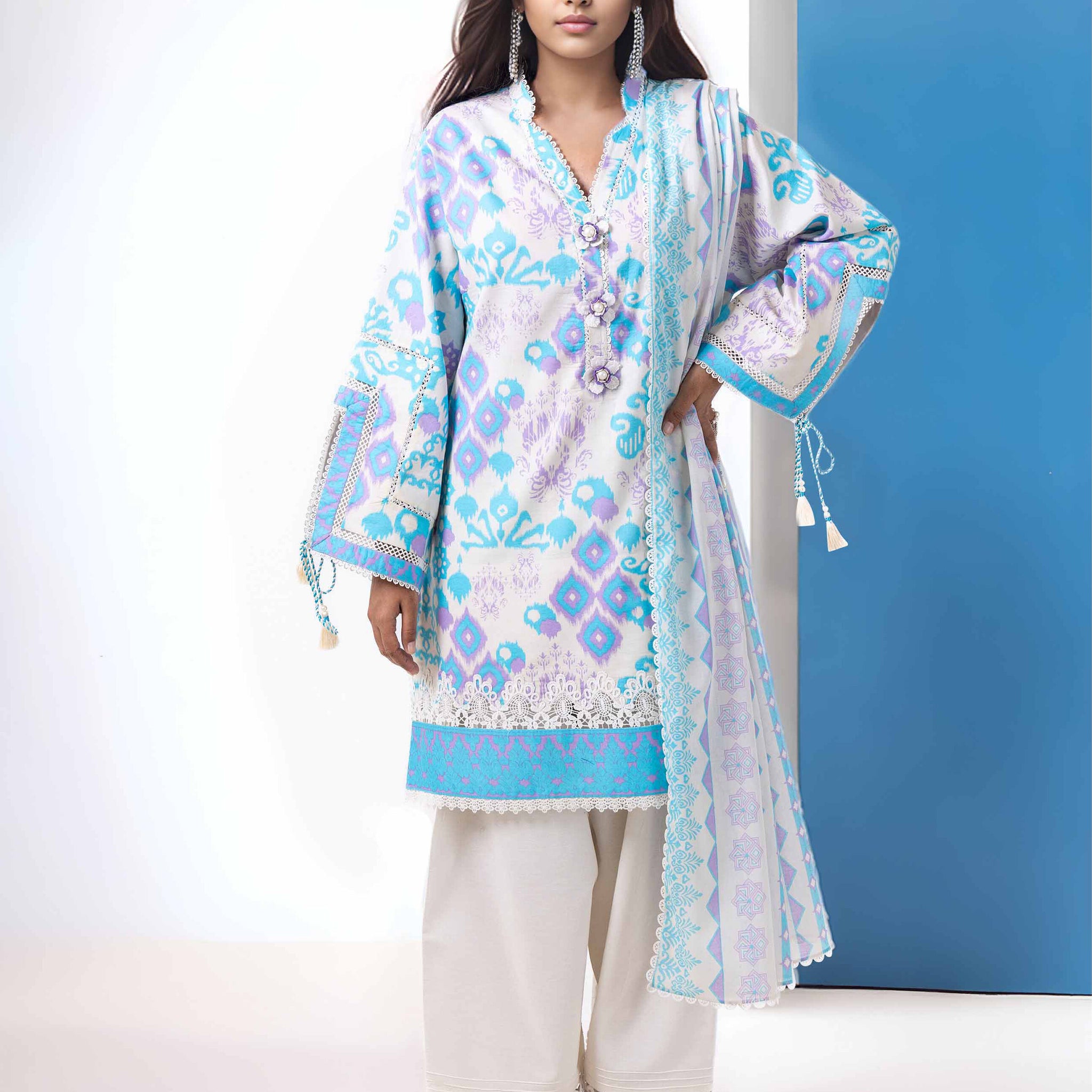 Bonanza-Satrangi 3 PCS Unstitched Suit