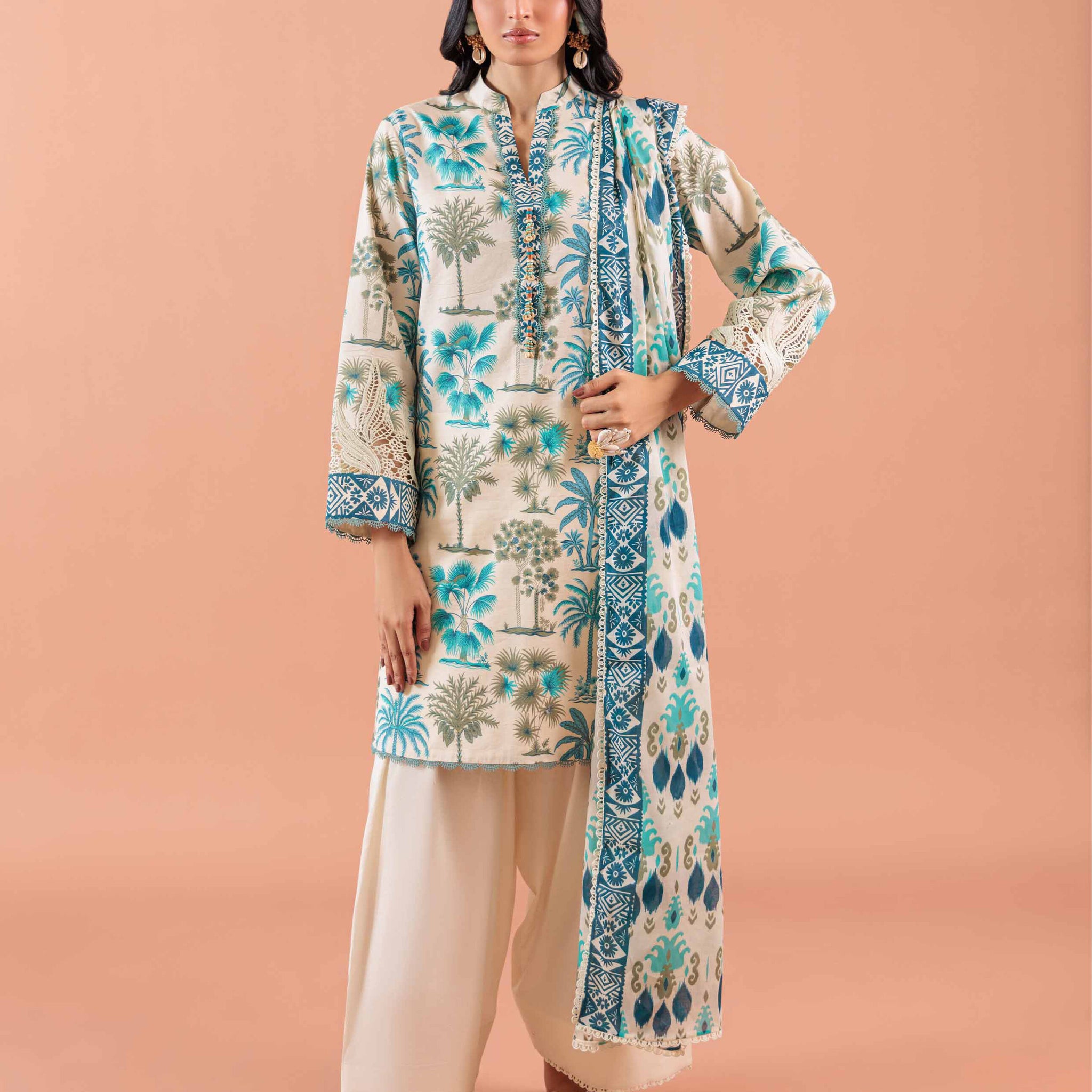 Bonanza-Satrangi 3 PCS Unstitched Suit