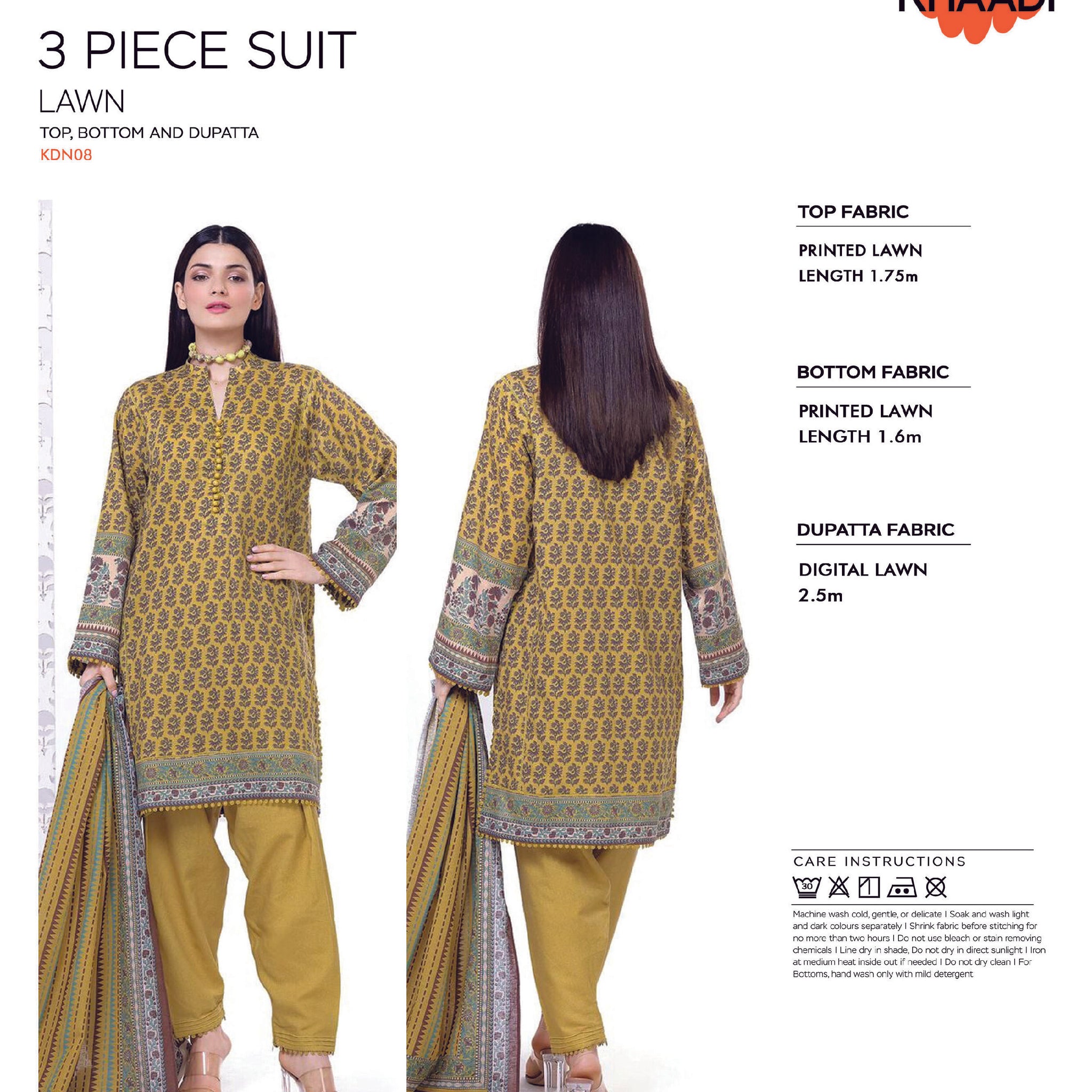 Khaadi Digital 3 PCS Unstitched Suit
