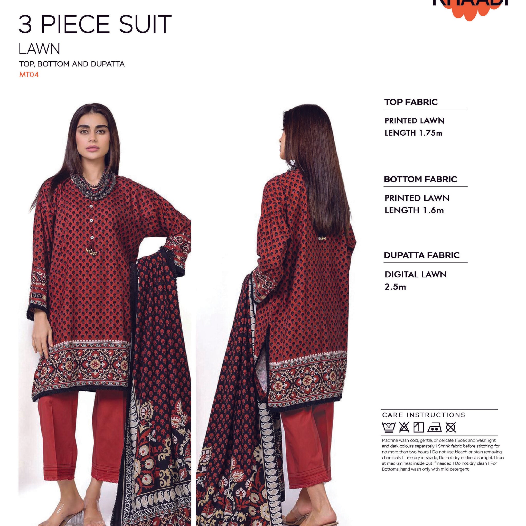 Khaadi Digital 3 PCS Unstitched Suit