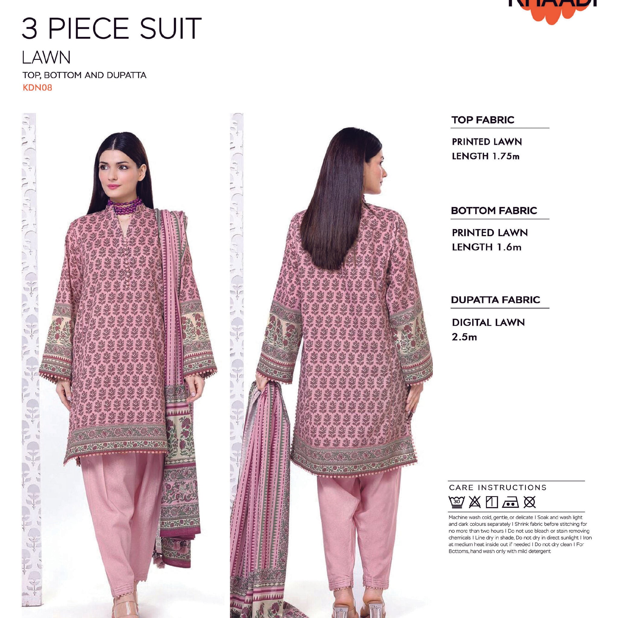 Khaadi Digital 3 PCS Unstitched Suit