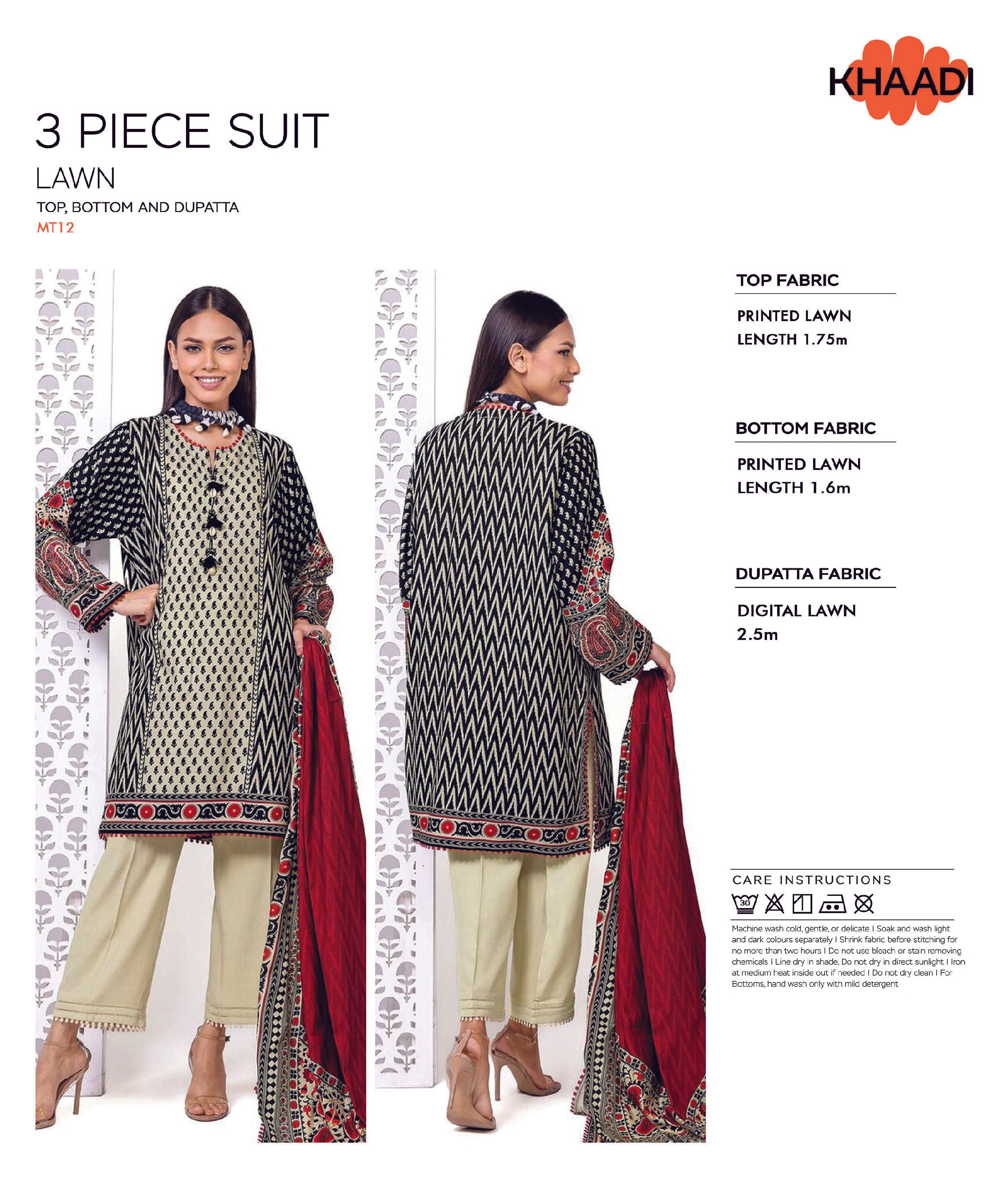 Khaadi Digital 3 PCS Unstitched Suit