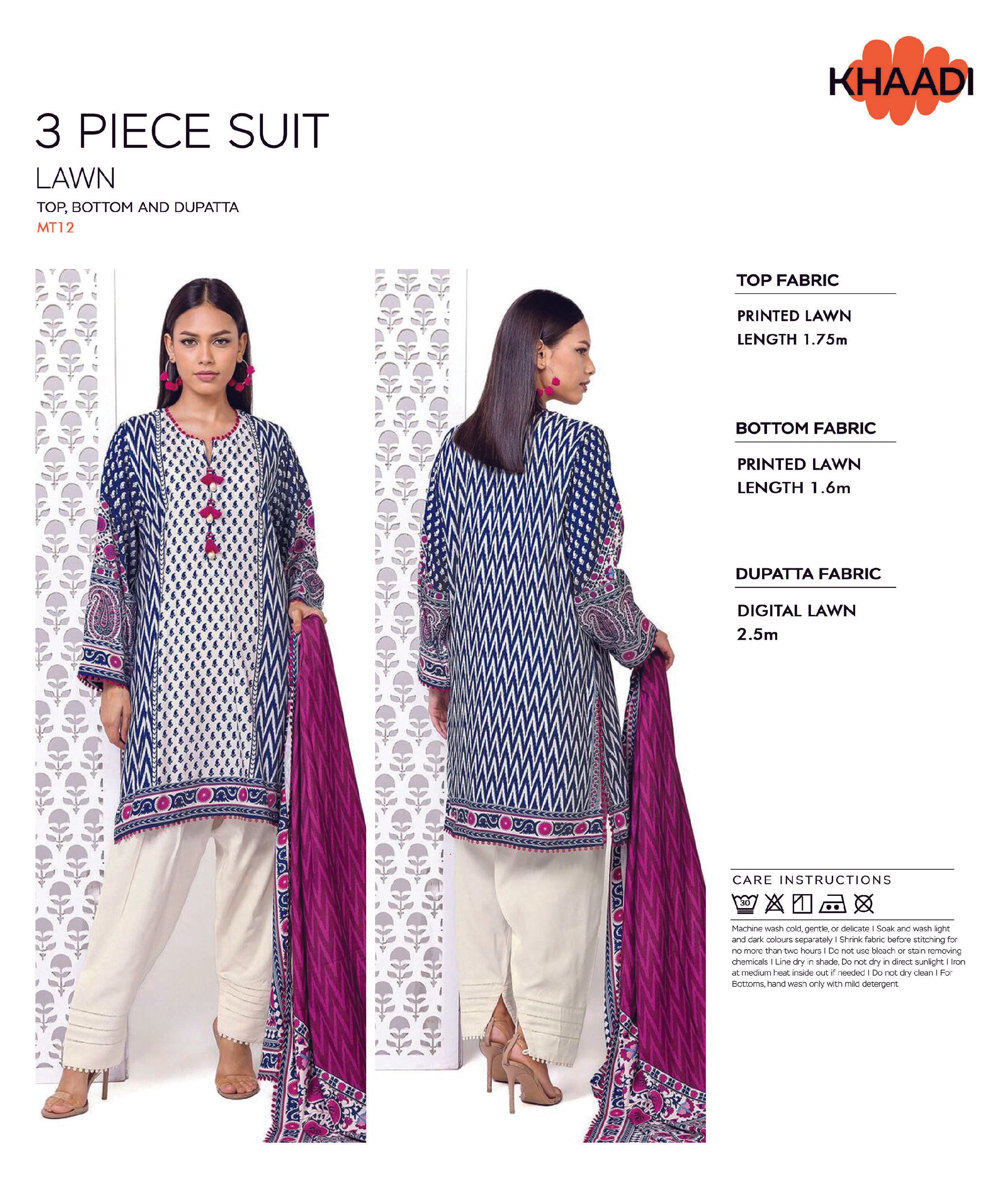 Khaadi Digital 3 PCS Unstitched Suit