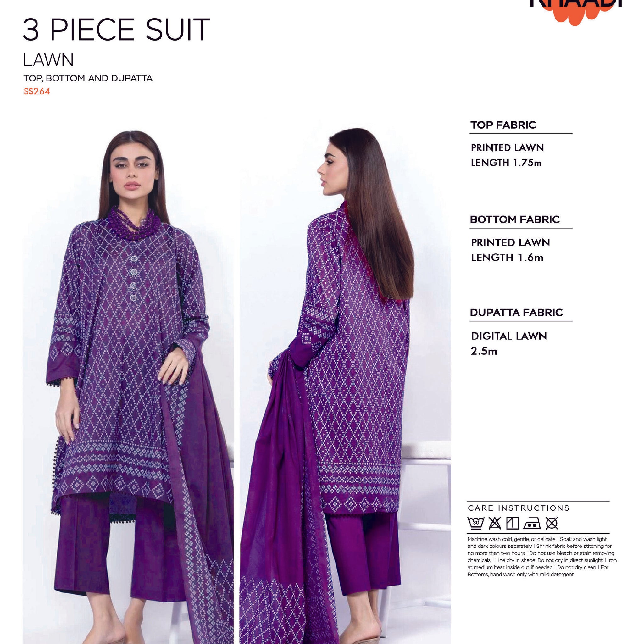 Khaadi Digital 3 PCS Unstitched Suit