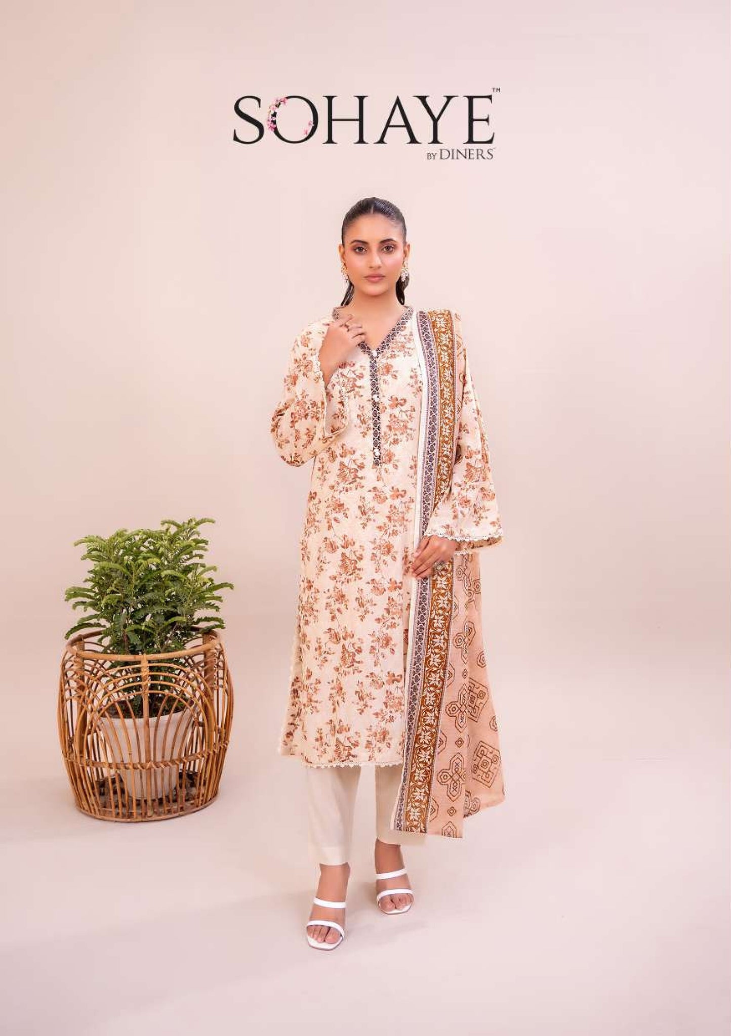 SOHAYE 3 PCS Unstitched Suit
