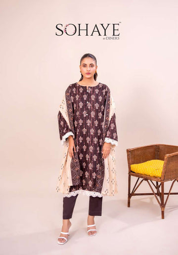 SOHAYE 3 PCS Unstitched Suit