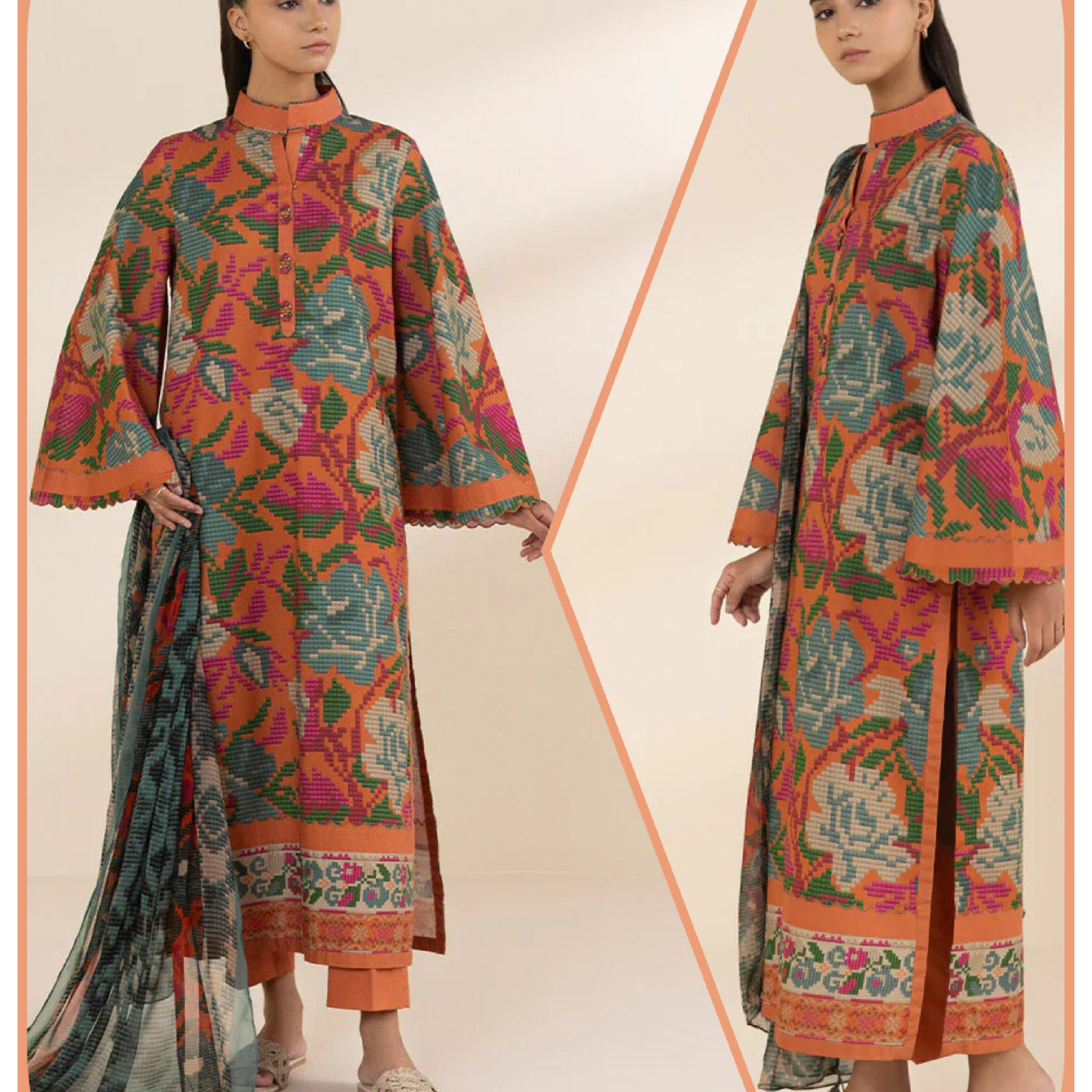 Sapphire 3 PCS Unstitched Suit