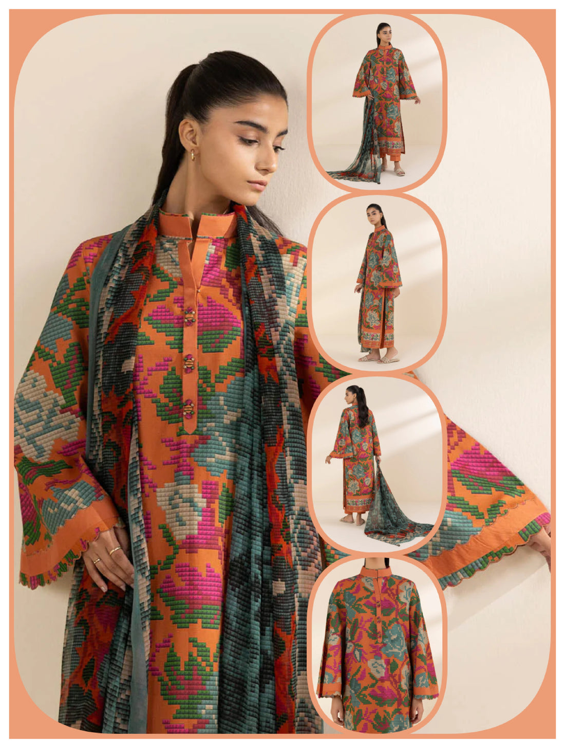Sapphire 3 PCS Unstitched Suit