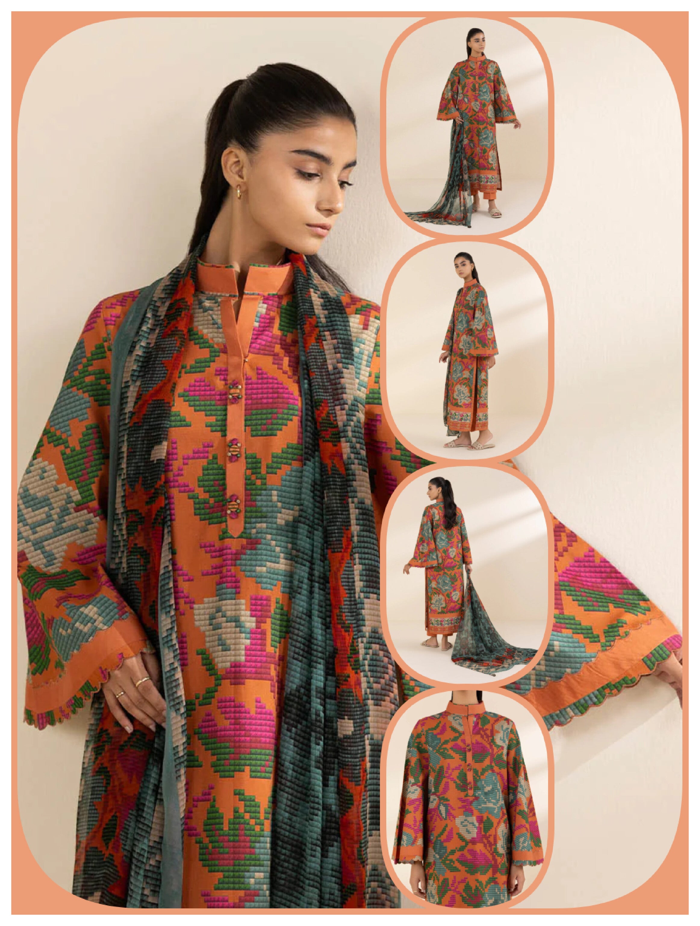 Sapphire 3 PCS Unstitched Suit