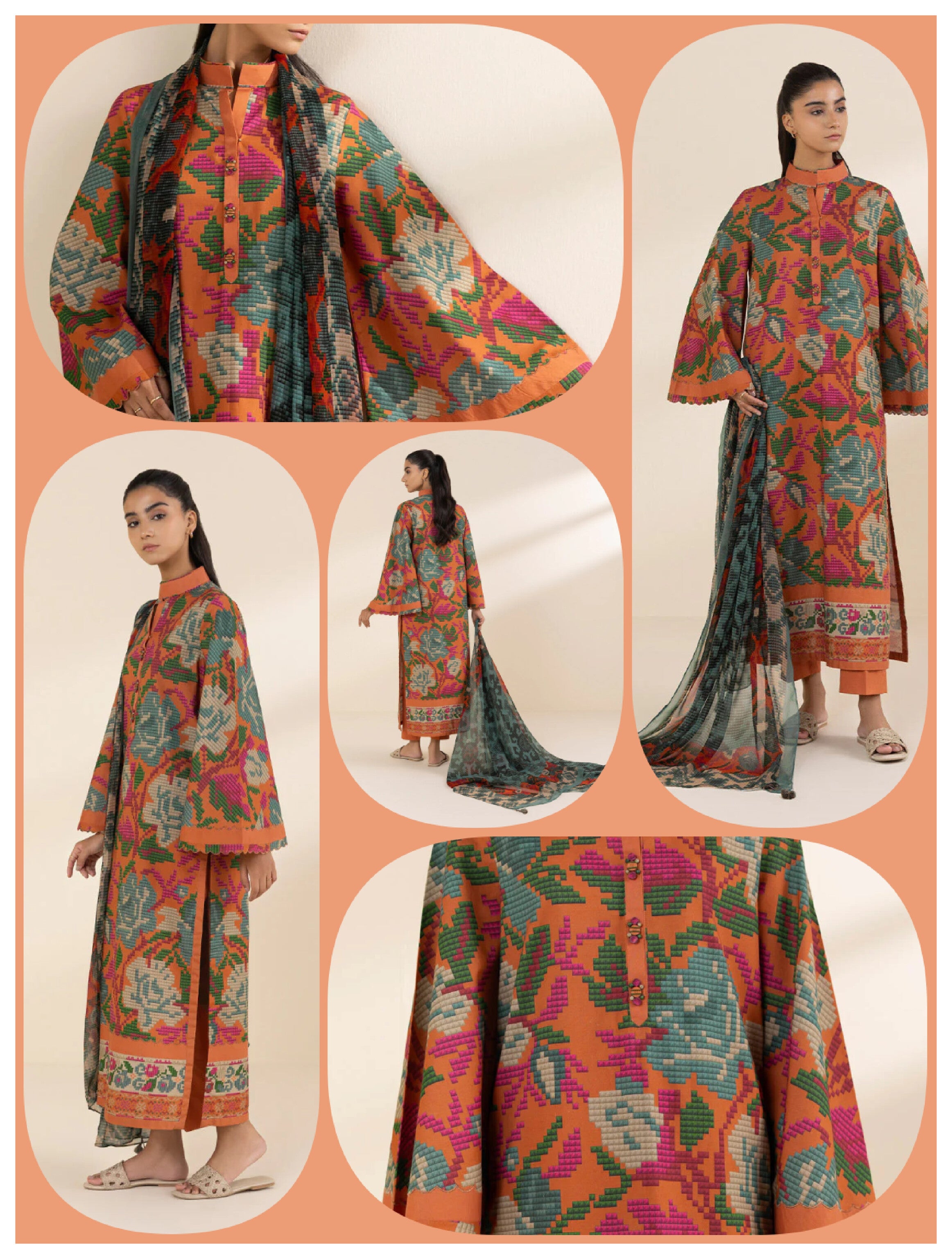 Sapphire 3 PCS Unstitched Suit