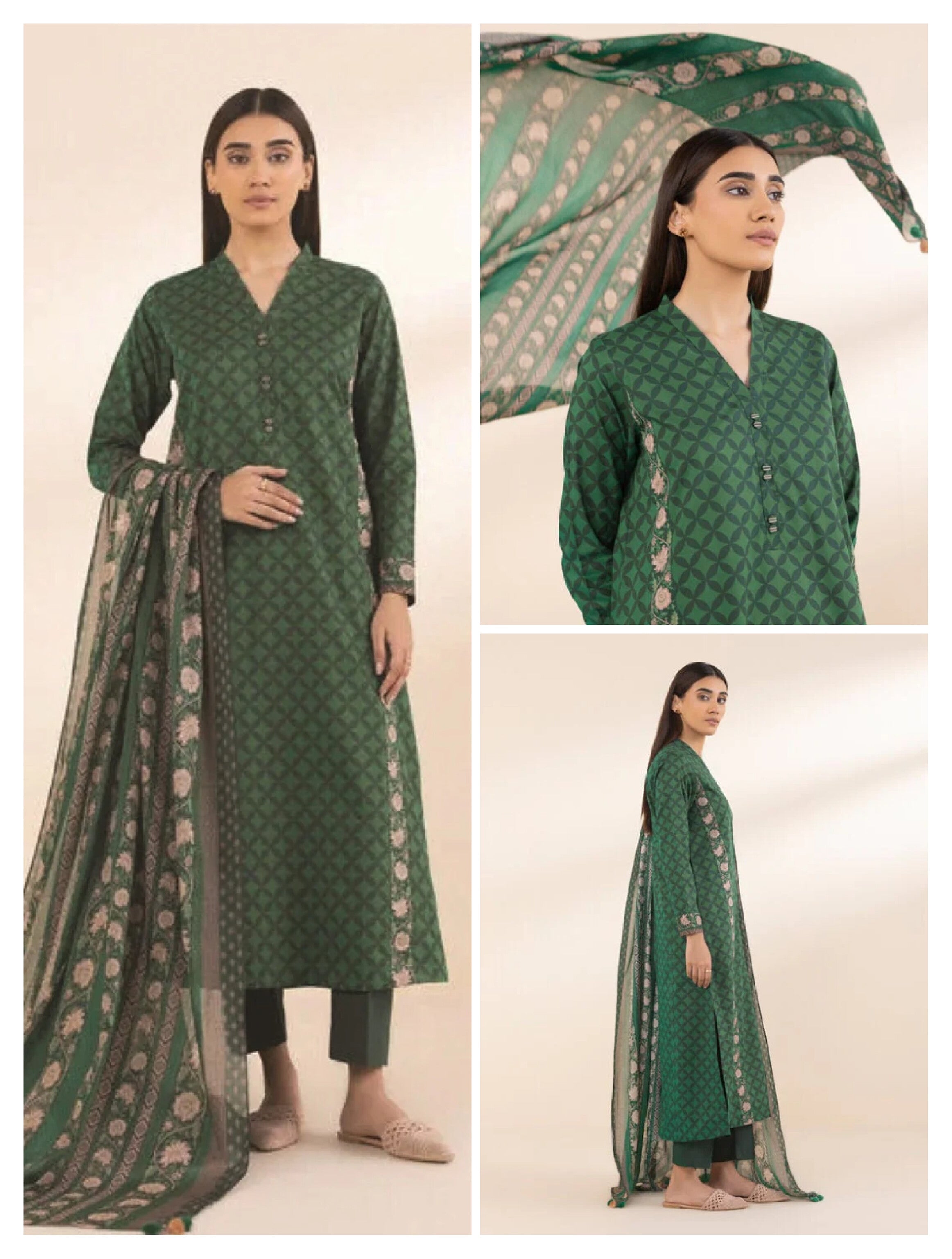 Sapphire 3 PCS Unstitched Suit