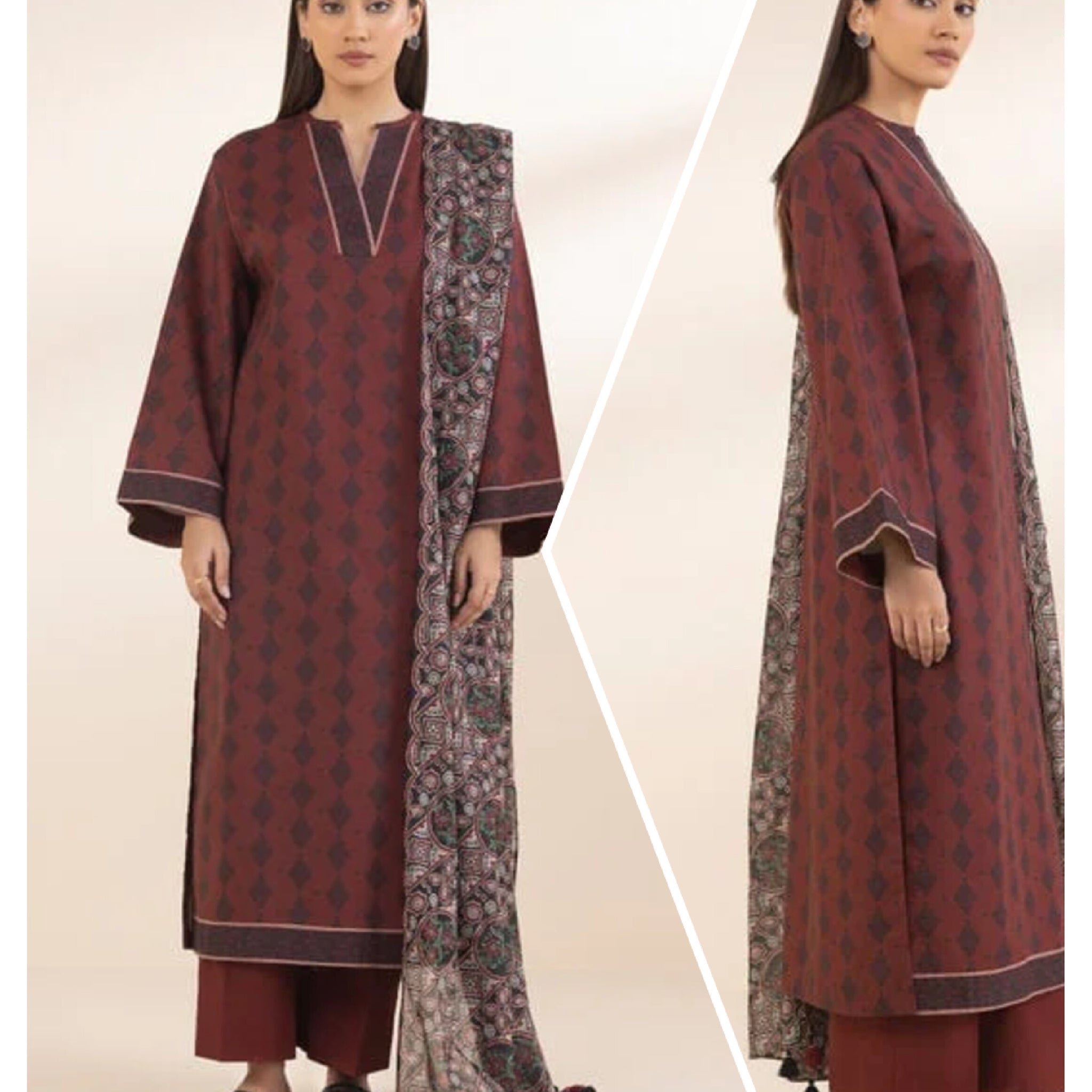 Sapphire 3 PCS Unstitched Suit