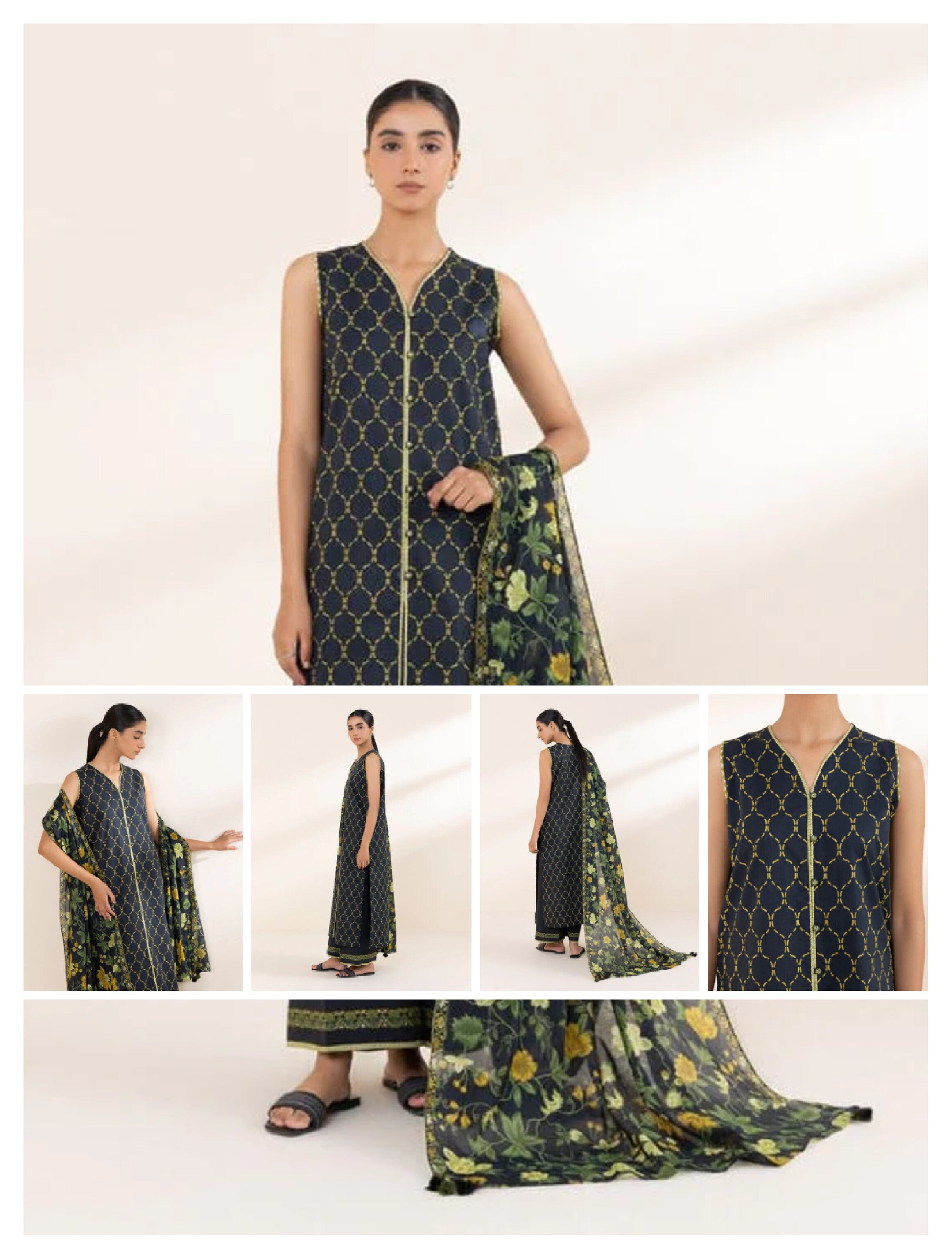 Sapphire 3 PCS Unstitched Suit