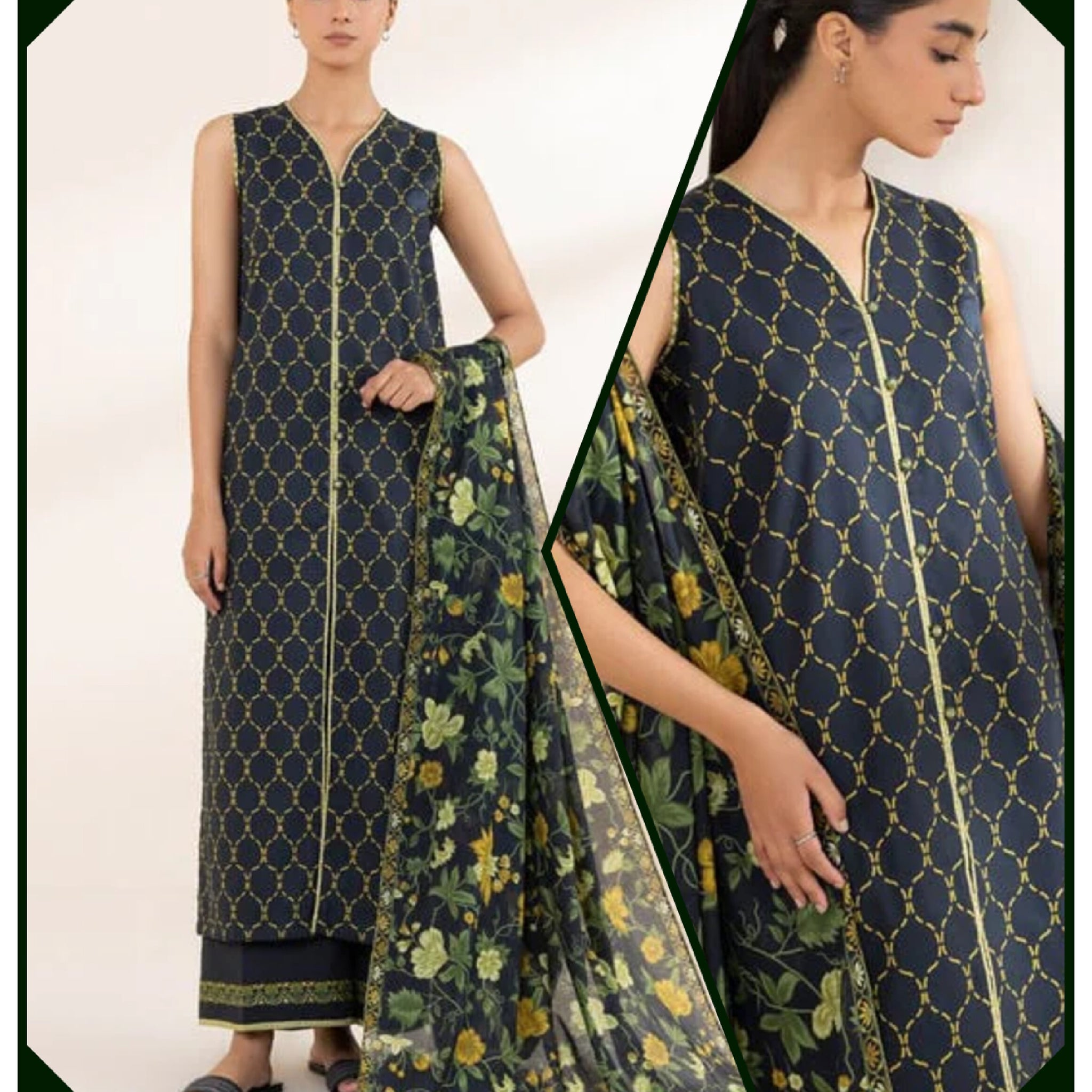 Sapphire 3 PCS Unstitched Suit