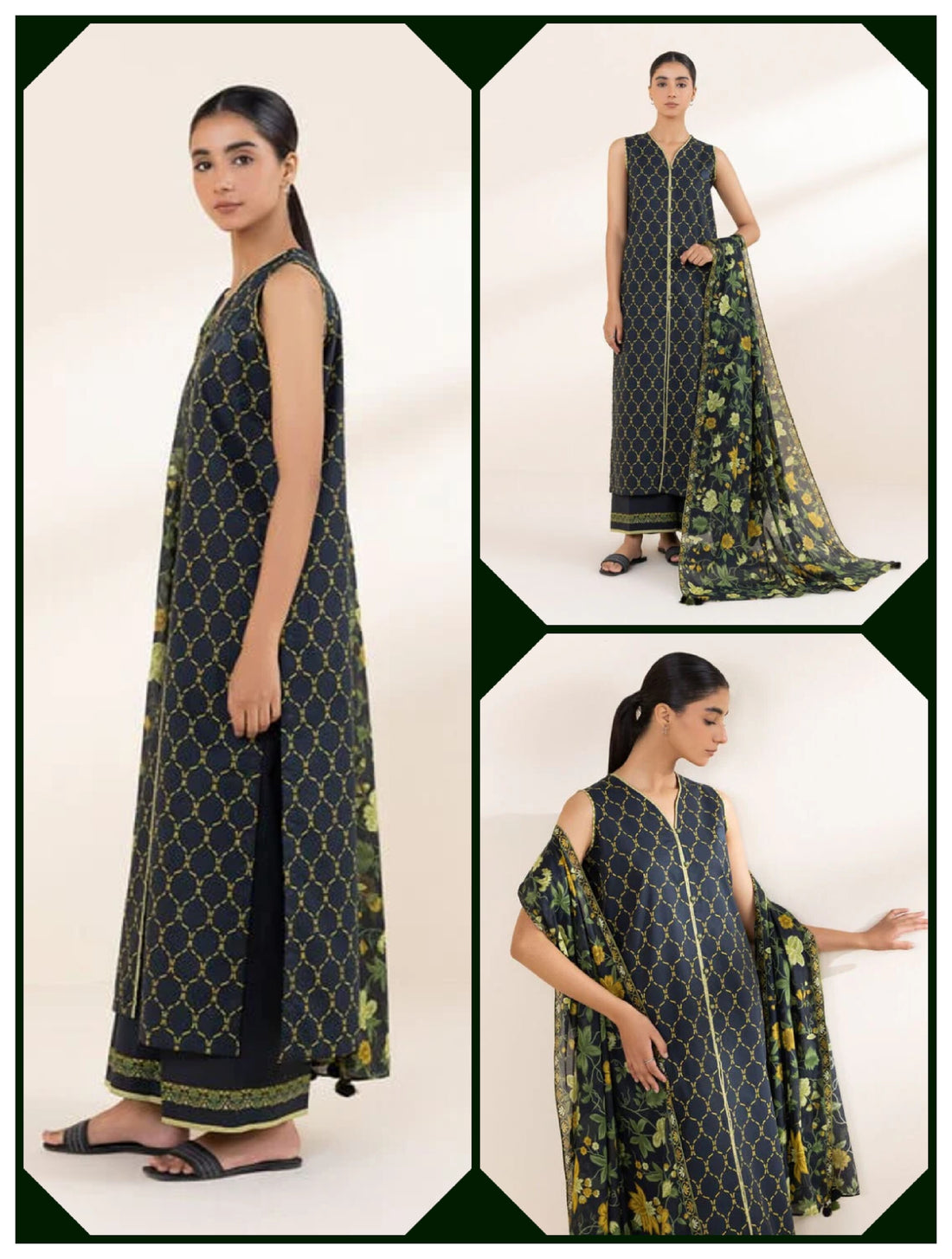 Sapphire 3 PCS Unstitched Suit