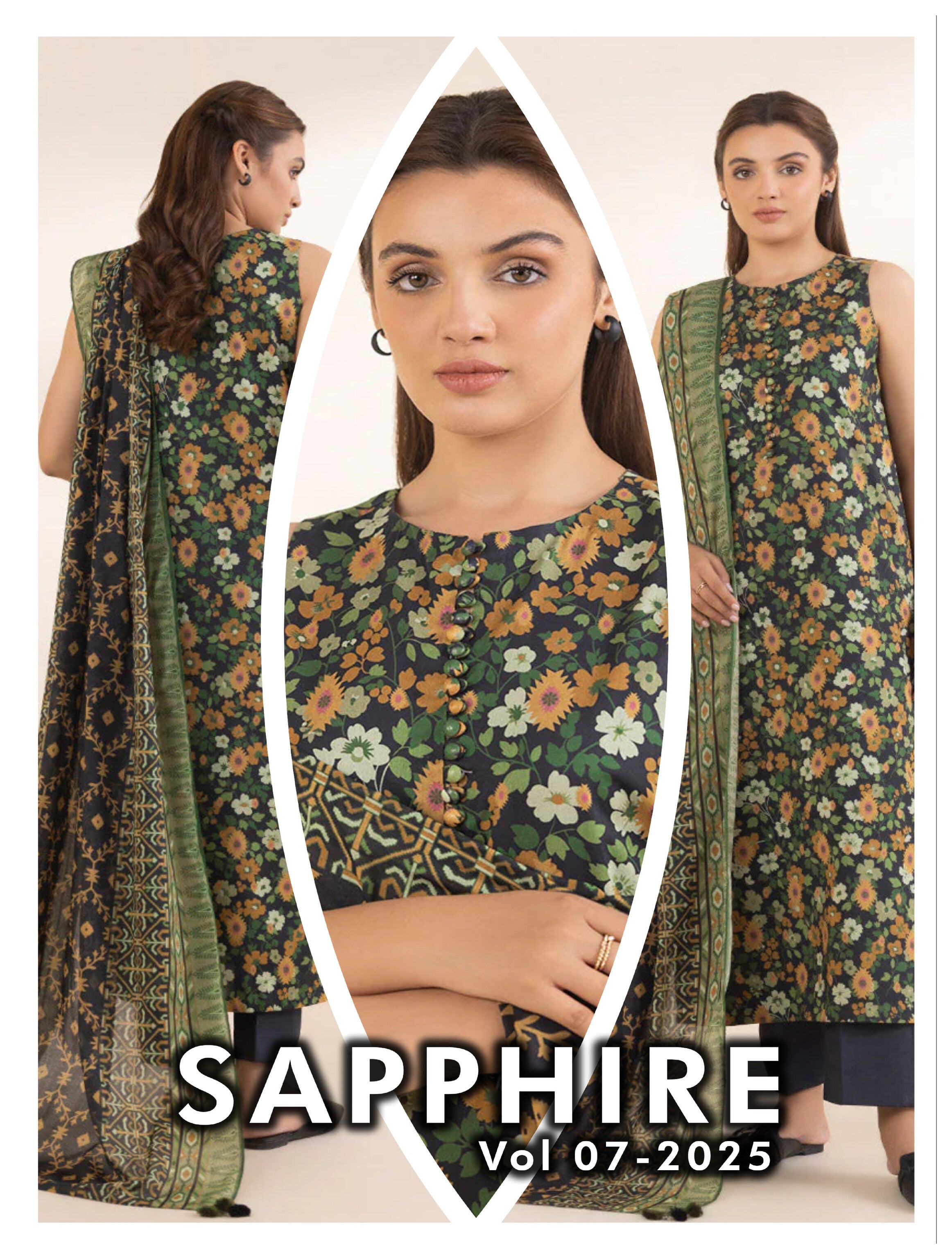 Sapphire 3 PCS Unstitched Suit