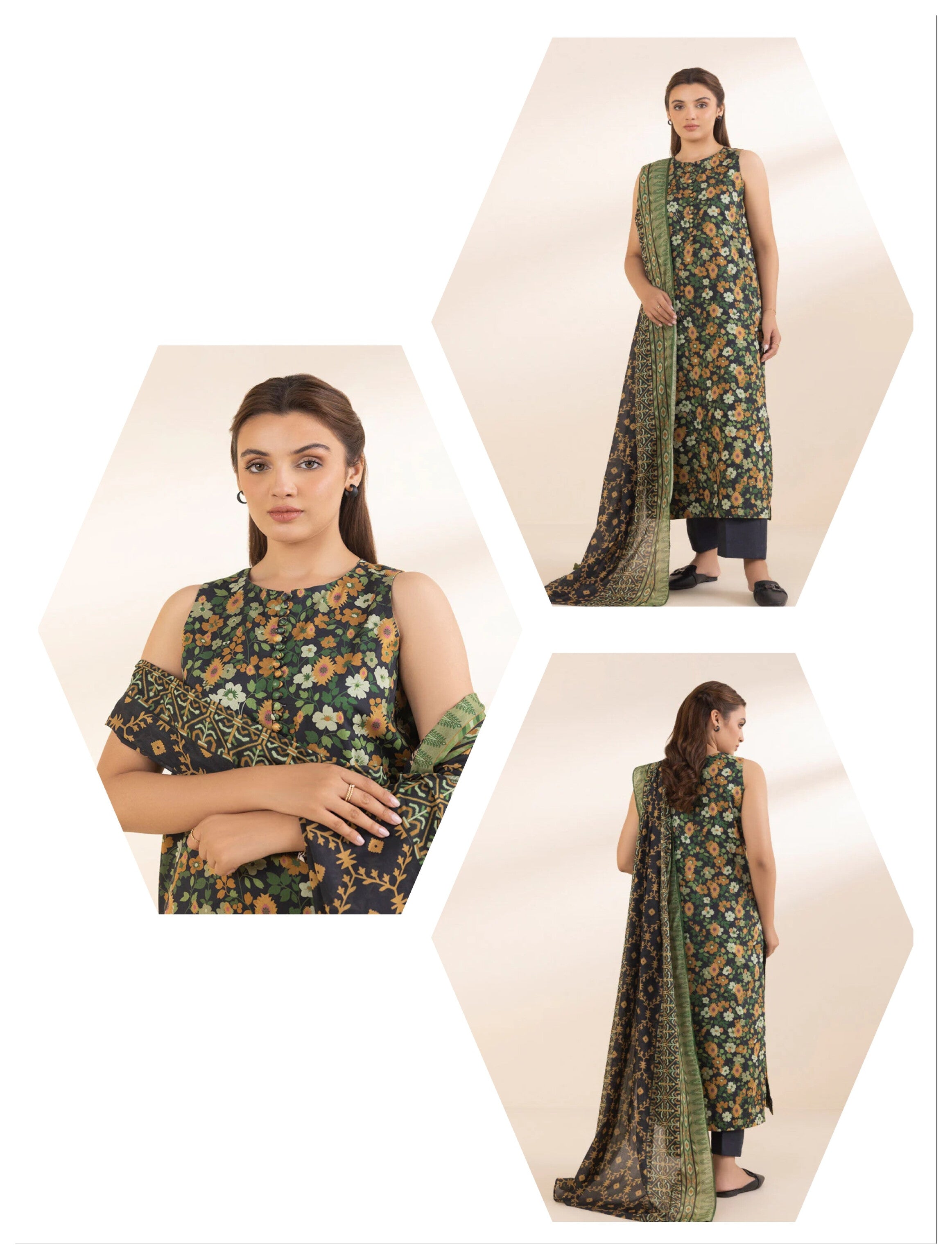 Sapphire 3 PCS Unstitched Suit